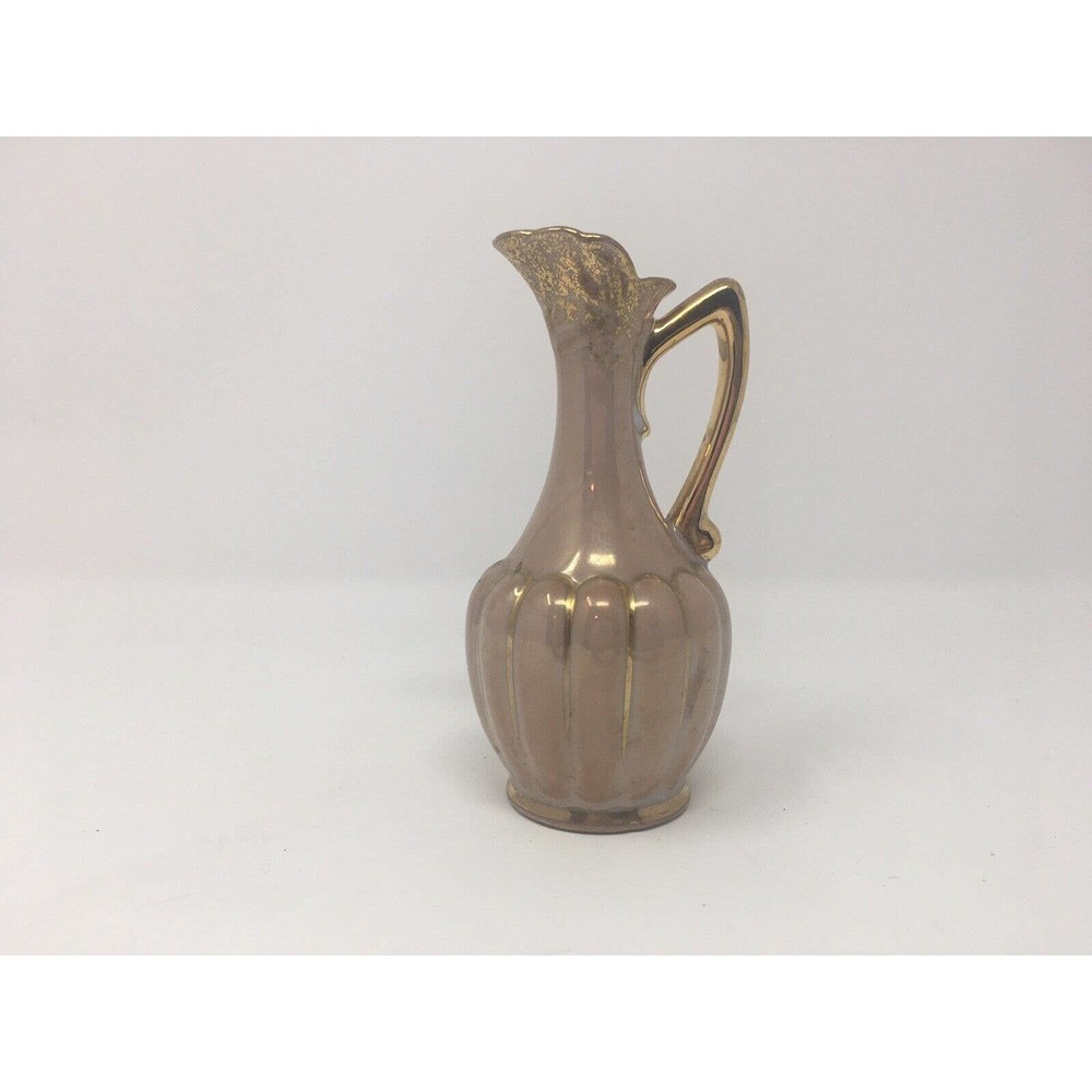 Shafford Hand Painted Fine Bone China Bud Vase Iridescent With Handle